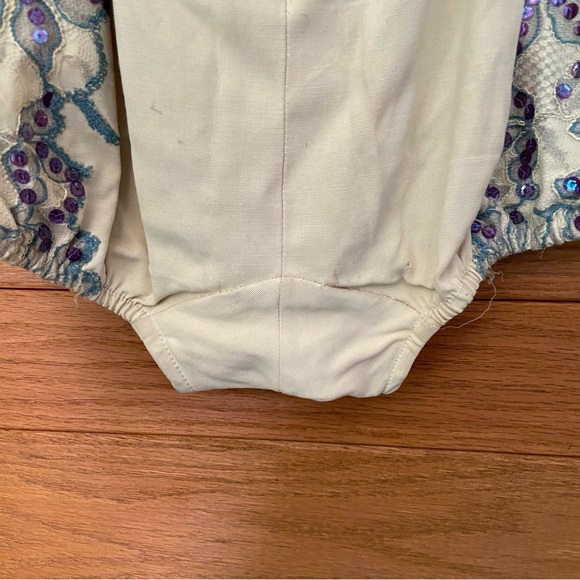 Vintage Rose Marie Reid sequin floral lace pin up one piece 1950s swimsuit - Picture 6 of 11